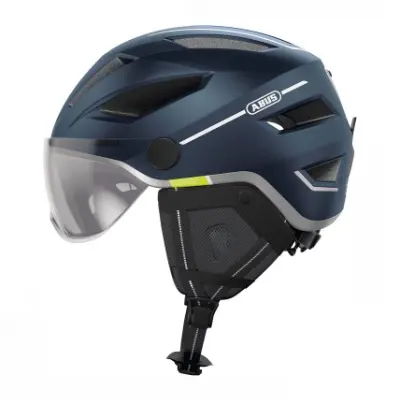 abus pedelec casco bici con luz trasera visera