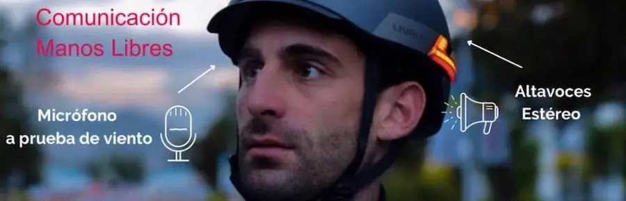 casco con musica blootooth livall neo