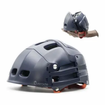 casco plegable overade plixi color azul