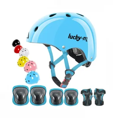 lucky m casco infantil con protecciones
