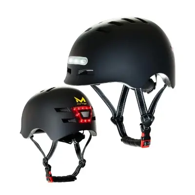 molto casco patinete bici con luz led trasera