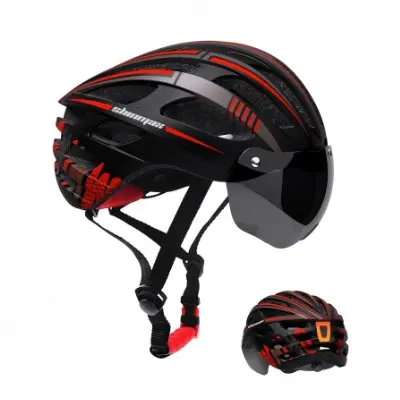 shinmax casco ciclismo mtb carretera con lux trasera