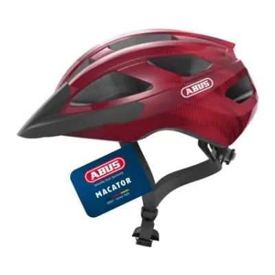 Abus Macator casco de bicicleta rojo para hombre