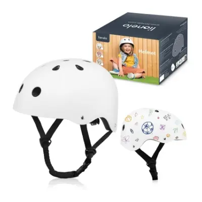 casco bici infantil lionelo helmet blanco